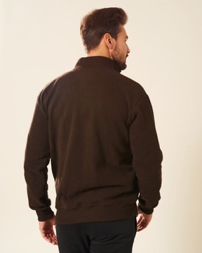 Sweter Platon ze stójką Brązowy M