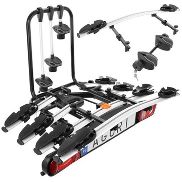 AGURI Active Bike BAGAŻNIK NA 4 Rowery na Hak
