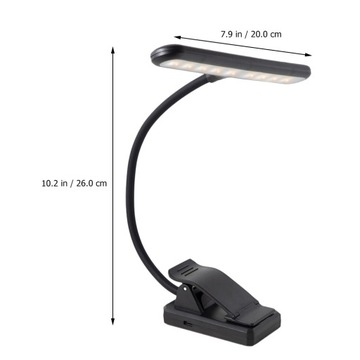 ЛАМПА ДЛЯ ЧТЕНИЯ НАСТОЛЬНАЯ ЛАМПА С ЗАЖИМОМ НА МУЗЫКАЛЬНЫЕ КНИГИ LED