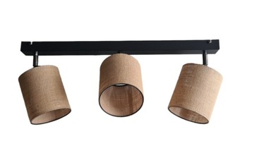 LAMPA BOHO WISZĄCA SUFITOWA NOWOCZESNA LEN LED REGULOWANA 3PŁOMIENNA