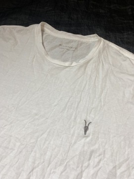 AllSaints Spitalfields All Saints oryginalny Biały T SHIRT/ koszulka /S