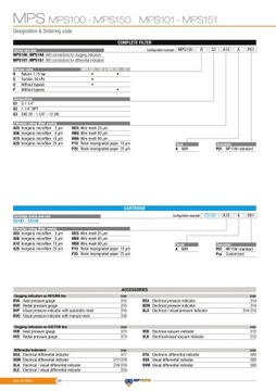 Wkład filtra CS150P25A - MP FILTRI