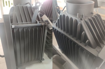 Каминная топка угловая левая, фурнитура, черная рамка