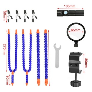 Рука помощи при пайке Третья рука, 6 гибких рычагов, стол Y6BE-MF-BK