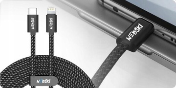 SIECIOWA ŁADOWARKA SZYBKI ZASILACZ QC 3xUSB KABEL 1m LIGHTING DO IPHONE