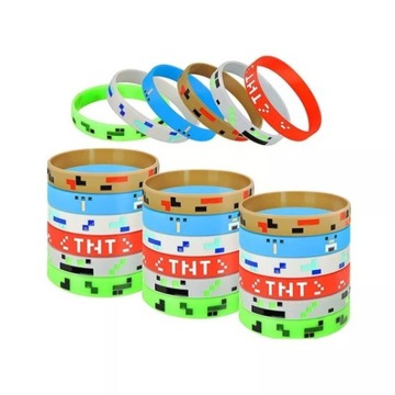 Силиконовый игровой браслет Майнкрафт.