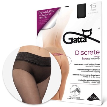 Rajstopy Gatta Discrete 15 den Nero r. 2-S
