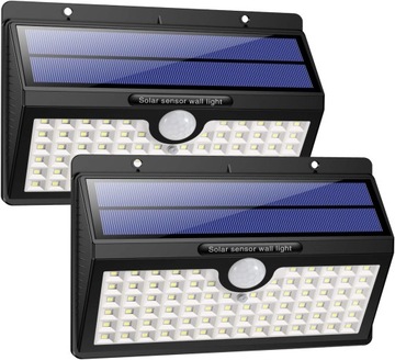 Lampy solarne na zewnątrz 78 LED 2szt HETP