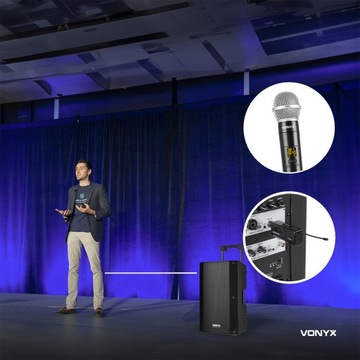 Беспроводной микрофон UHF + приемник с разъемом 6,3 мм