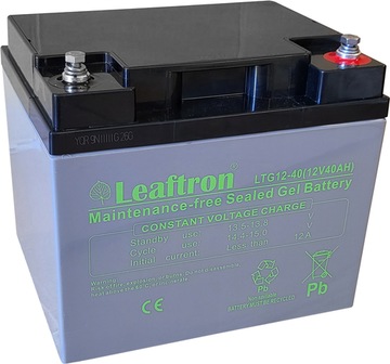 Akumulator żelowy Leaftron LTG12-40 GEL (12V/40Ah) 1700 cykli