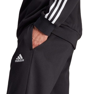 Dres męski adidas Basic 3-Stripes Fleece czarny IJ6067 L