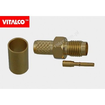 GNIAZDO SMA ZACISKANE NA H155 ZŁOTE VITALCO