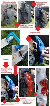 3D чехлы на тормозные суппорты BREMBO M+S, красные