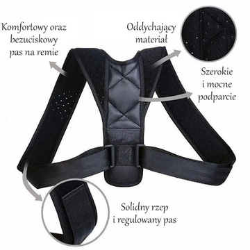 KOREKTOR POSTAWY PLECÓW STABILIZATOR UNIWERSALNY PAJĄCZEK NA PROSTE PLECY