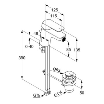 KLUDI AMEO БИДЕ FACTER ХРОМ 412160575