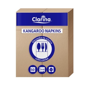 Serwetki na sztućce kraft 2-warstwy 32x38cm 50szt