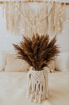 БОЛЬШОЙ СУШЕННЫЙ БУКЕТ СУШЕННАЯ ПАМПАССНАЯ ТРАВА УКРАШЕННАЯ БОХО 20ШТ.