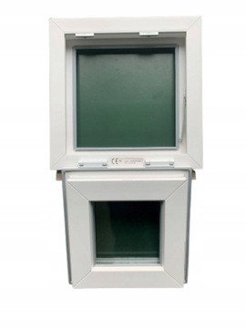 Окно ПВХ белое, откидное, 50х40 см, новое, 500х400, откидывающееся сверху