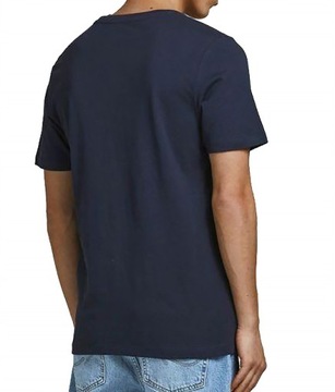 JACK&JONES T-SHIRT MĘSKI KOSZULKA GRANATOWY r. S