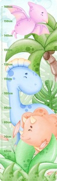 Naklejka na ścianę dla dzieci MIARKA WZROSTU Dinozaury Dinozaur