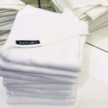 ПОДГУЗНИКИ LULLALOVE ТОЛСТЫЕ МАХРОВЫЕ БЕЛЫЕ 60х80 4ШТ.