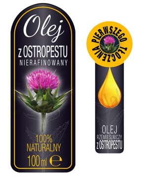 OLEJ z OSTROPESTU - Etykieta 100ml, naklejka 10szt