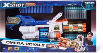 X-SHOT MINIGUN OMEGA ROYALE 36488 + 158 СТРЕЛ + МИШЕНИ