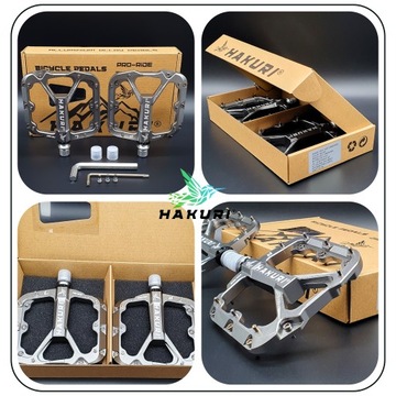 АЛЮМИНИЕВЫЕ ВЕЛОСИПЕДНЫЕ ПЕДАЛИ HAKURI 3 ЛЕГКИХ ПОДШИПНИКОВ ПЛАТФОРМА MTB DH TRIAL