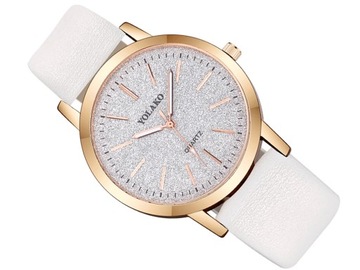 РОЗОВЫЕ ЖЕНСКИЕ Элегантные тонкие часы с блестками