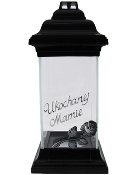 Znicz szklany z dedykacją dla mamy ukochanej mamie