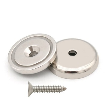 5x UCHWYT MAGNETYCZNY OBUDOWA STALOWA WKRĘT D25 mm