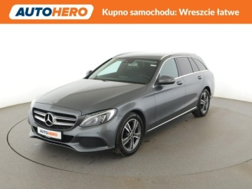 Mercedes Klasa C W205 Kombi 180 156KM 2017 Mercedes C 180 półskóra full LEDnavi klima auto