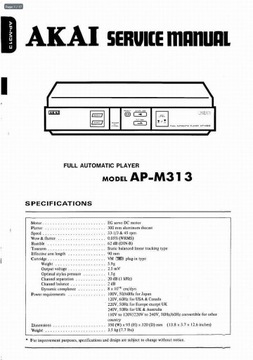 Линейный проигрыватель проигрывателей Akai AP-M313 Akai RS-33 MIDI 35