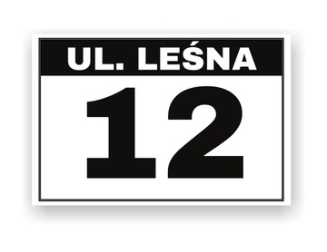 NUMER NA DOM 30x20cm TABLICZKA ADRESOWA Z NUMEREM DOMU | WZORY | + Taśma 3m