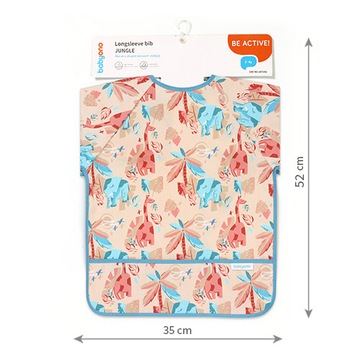 ДЕТСКИЙ ФАРТУК-КОМБИНЕЗОН С РУКАВАМИ, КАРМАНАМИ, ДЛИННЫМИ РУКАВАМИ НА ЛИПУЧКЕ 2+