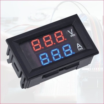 Вольтметр Модуль панели амперметра 100 В 10 А Светодиодный измеритель напряжения и тока