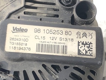 ALTERNÁTOR PEUGEOT 308 SW II 9810525380 1.6 120KM 14-21