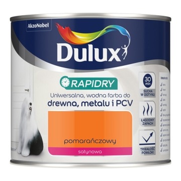 DULUX RAPIDRY УНИВЕРСАЛЬНАЯ КРАСКА Оранжевая 0,4 л ДЕРЕВО МЕТАЛЛ ПВХ