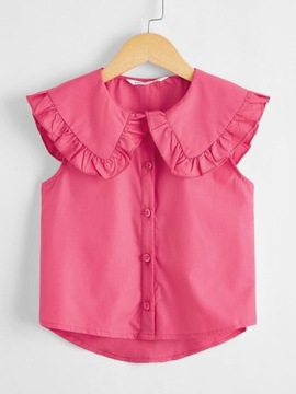 KOSZULA RÓŻOWA PROSTA FALBANY SHEIN 134