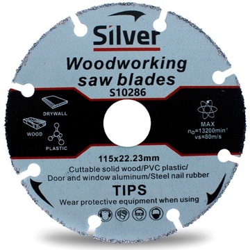 TARCZA DIAENTOWA Z NASYPEM Z WĘGLIKÓW SPIEKANYCH DO DREWNA 115 mm