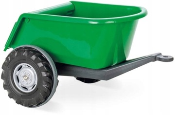 ДЕТСКИЙ ТРАКТОР С ПЕДАЛАМИ С ПРИЦЕПОМ, БОЛЬШОЙ ЗЕЛЕНЫЙ 143 СМ, СИГНАЛ