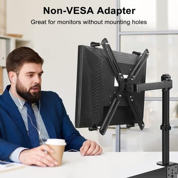 АДАПТЕР ДЛЯ КРЕПЛЕНИЯ МОНИТОРА БЕЗ ОТВЕРСТИЙ VESA 8 КГ 13-27 ДЮЙМОВ