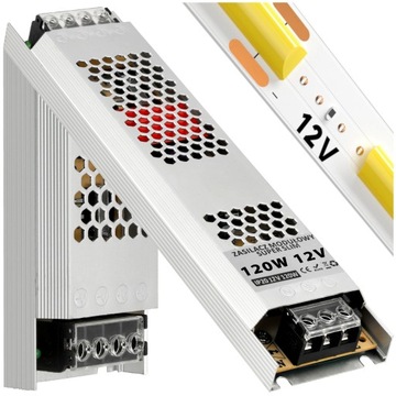 Zasilacz LED 12V 120W Super Slim 10A IP20 DO TAŚM Transformaton Modułowy