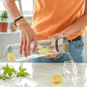 ГРАФИН ДЛЯ ВОДЫ 1Л С КРЫШКОЙ КУВШИН ДЛЯ НАПИТКОВ ВОДА СОК ЛИМОНАД МОЛОКО