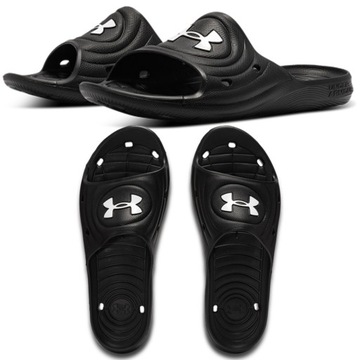 Klapki męskie Under Armour Locker IV SL 3023758 Czarne r. 44