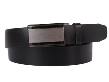 SKÓRZANY Pasek AUTOMAT garnitur jeans 3,5cm