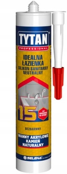 Silikon Sanitarny Neutralny Tytan Professional 280ml Bezbarwny Uszczelniacz