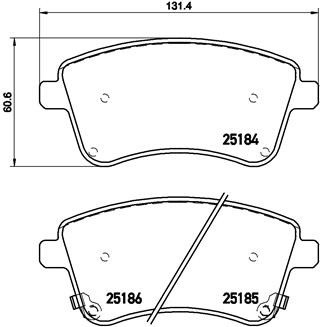 КОЛОДКІ ГАЛЬМІВНІ BREMBO P30064 