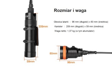 Фонарь для дайвинга Orca Torch D630