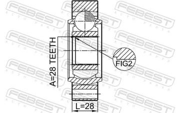 FEBEST 1411-REXR SADA KLOUBU HŘÍDEL HNACÍ